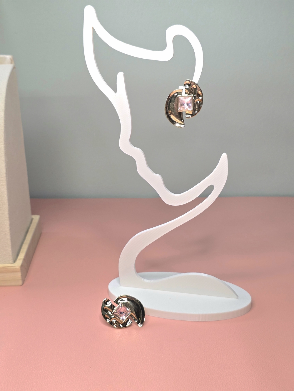 Gold-Tone Pink Crystal Earrings - Women's Accessories
